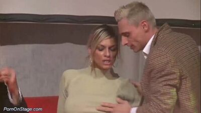 public threesome on stage