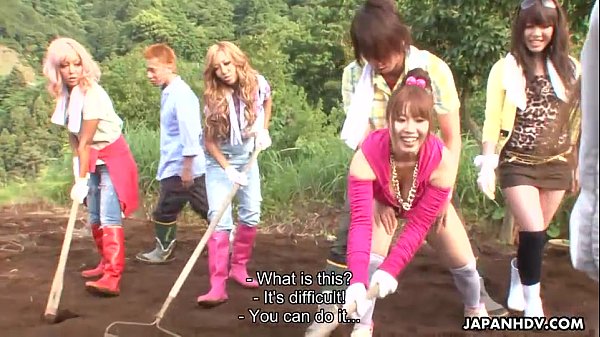 Asian farm bitches getting fucked in that garden orgy