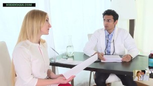 Indian doctor impregnates blonde patient as she begs for sperms in her pussy