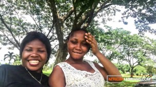 Naughty amateur african girls talk nasty in public