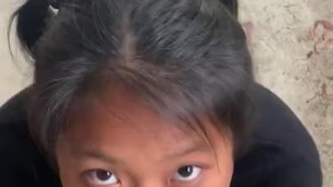 18 Year Old Asian Blowjob while Smoking Joint