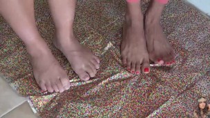 ASMR. Barefoot Cat Walk On Glitter Carpet