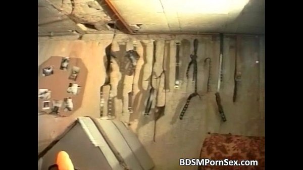 Hot BDSM threesome scene with a bondage