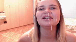 My GF wants my big sticky CUM on her face