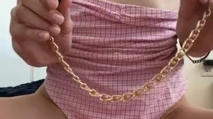 My first time using nipple clamps and a collar