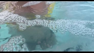 Artemisia Love Under water in the Jacuzzi big boobs fetish flashing nipple and playing with water
